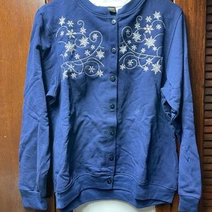 Women long sleeve button up sweater